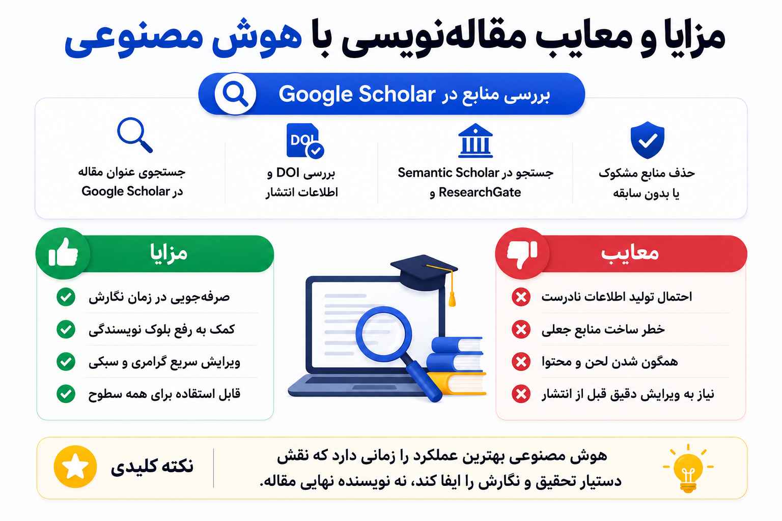 مزایا و معایب مقاله نویسی با هوش مصنوعی
