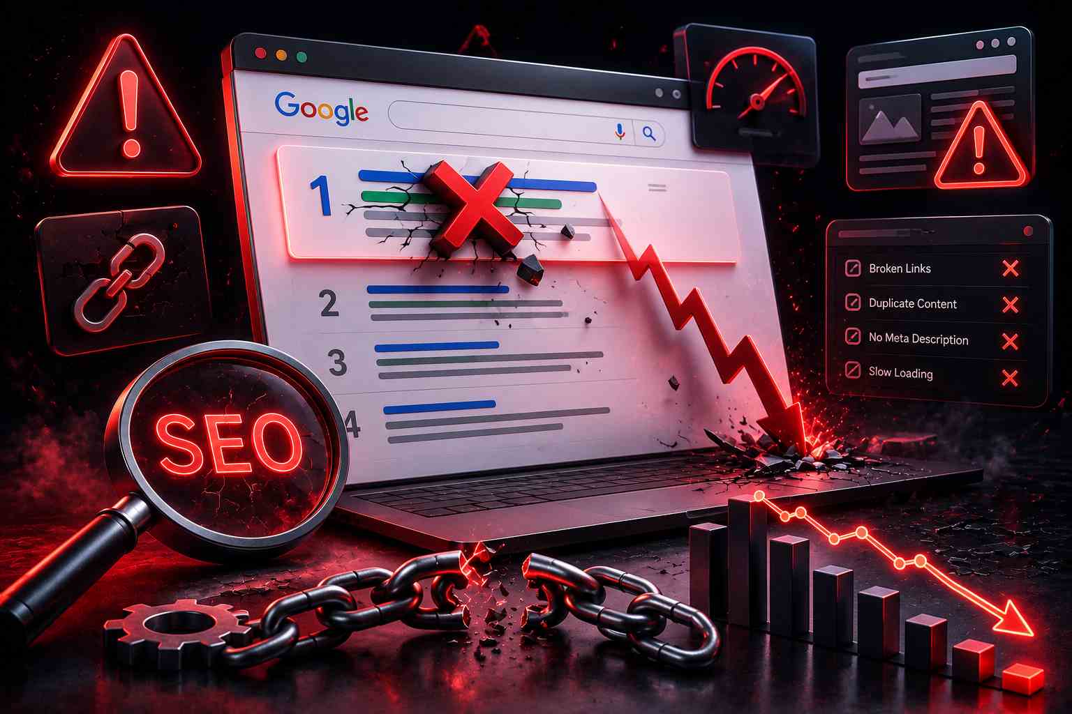 اشتباهات رایج سئو
