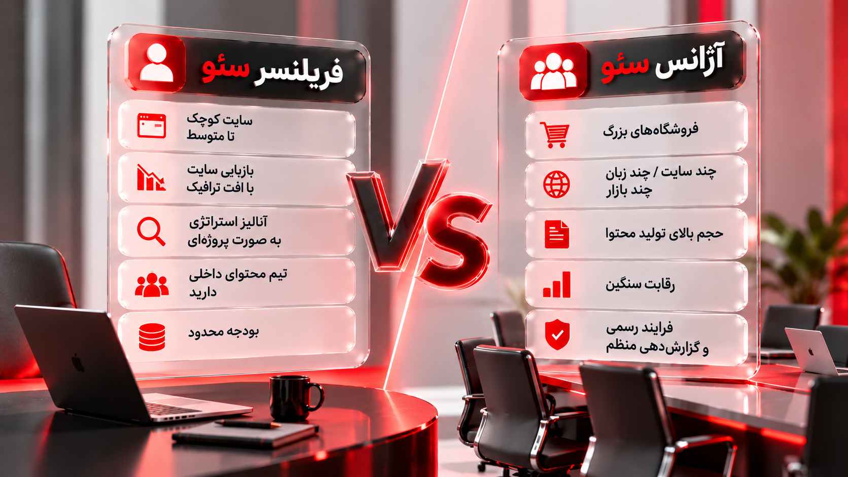 تفاوت آژانس سئو و فریلنسر سئو در چیست؟